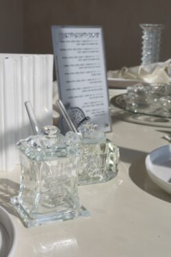 ⁦כלי מהודר לדבש דגם פאר- קריסטל שקוף⁩ – תמונה ⁦5⁩